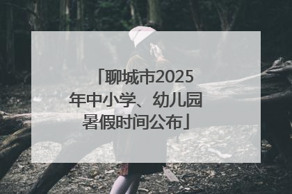聊城市2025年中小学、幼儿园暑假时间公布