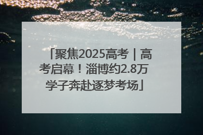 聚焦2025高考｜高考启幕！淄博约2.8万学子奔赴逐梦考场