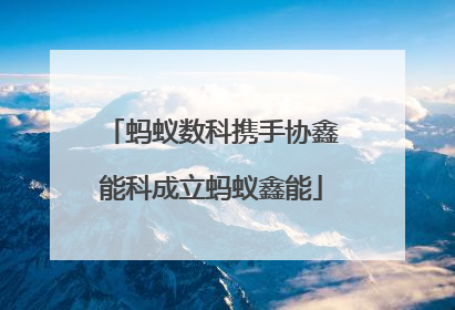 蚂蚁数科携手协鑫能科成立蚂蚁鑫能