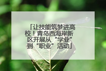 让技能筑梦进高校！青岛西海岸新区开展从“学业”到“职业”活动