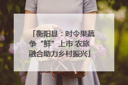 衡阳县：时令果蔬争“鲜”上市 农旅融合助力乡村振兴