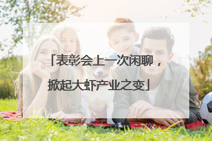 表彰会上一次闲聊，掀起大虾产业之变