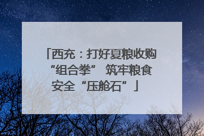 西充：打好夏粮收购“组合拳” 筑牢粮食安全“压舱石”