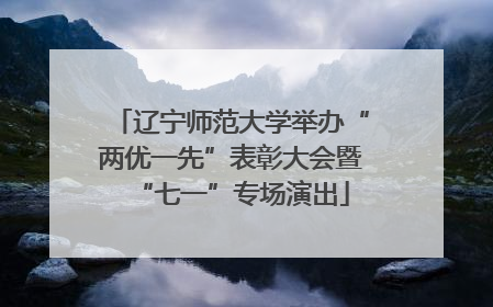 辽宁师范大学举办“两优一先”表彰大会暨“七一”专场演出