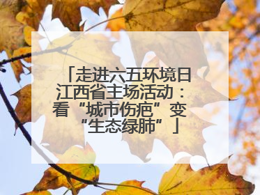 走进六五环境日江西省主场活动：看“城市伤疤”变“生态绿肺”