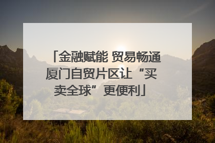 金融赋能 贸易畅通 厦门自贸片区让“买卖全球”更便利