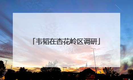 韦韬在杏花岭区调研