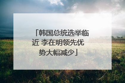 韩国总统选举临近 李在明领先优势大幅减少