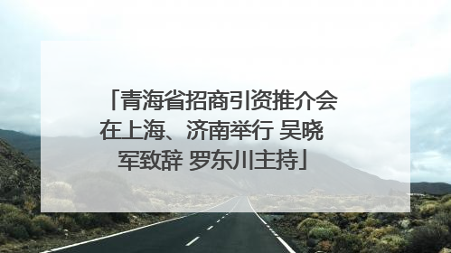 青海省招商引资推介会在上海、济南举行 吴晓军致辞 罗东川主持
