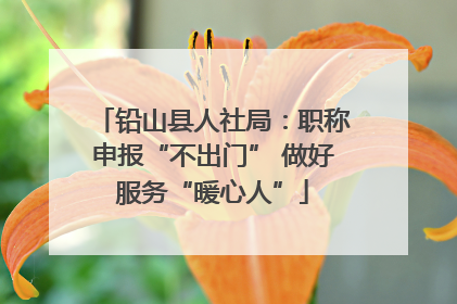 铅山县人社局：职称申报“不出门” 做好服务“暖心人”