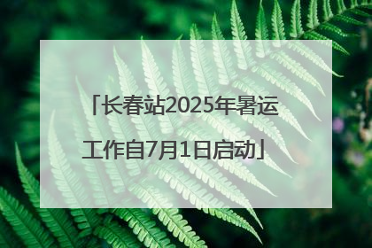 长春站2025年暑运工作自7月1日启动