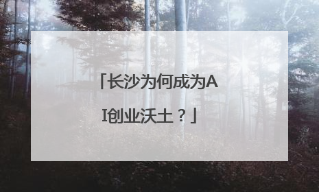 长沙为何成为AI创业沃土？