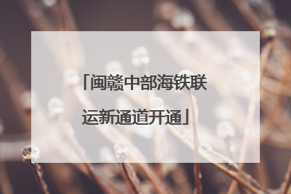 闽赣中部海铁联运新通道开通