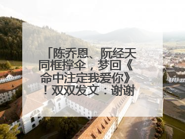 陈乔恩、阮经天同框撑伞，梦回《命中注定我爱你》！双双发文：谢谢我们都没变