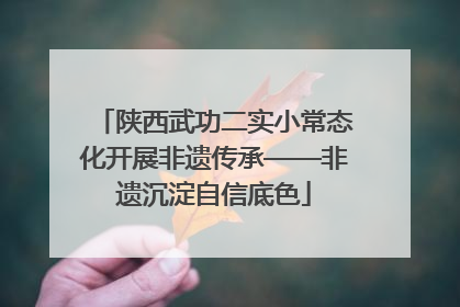 陕西武功二实小常态化开展非遗传承——非遗沉淀自信底色