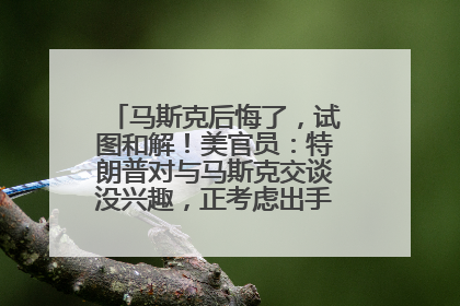马斯克后悔了，试图和解！美官员：特朗普对与马斯克交谈没兴趣，正考虑出手此前买的红色特斯拉！特斯拉股价巨震