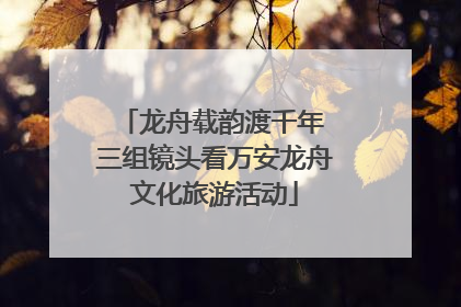 龙舟载韵渡千年 三组镜头看万安龙舟文化旅游活动