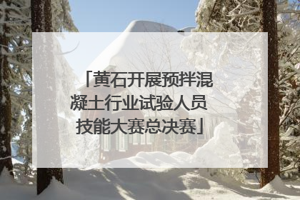 黄石开展预拌混凝土行业试验人员技能大赛总决赛