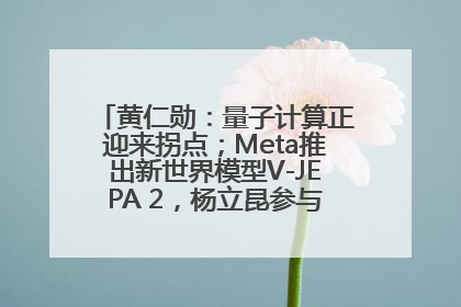 黄仁勋：量子计算正迎来拐点；Meta推出新世界模型V-JEPA 2，杨立昆参与开发丨全球科技早参
