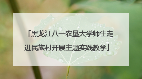 黑龙江八一农垦大学师生走进民族村开展主题实践教学