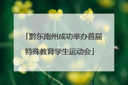黔东南州成功举办首届特殊教育学生运动会