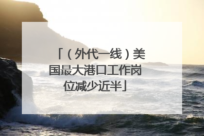 （外代一线）美国最大港口工作岗位减少近半