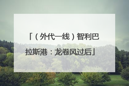 （外代一线）智利巴拉斯港：龙卷风过后