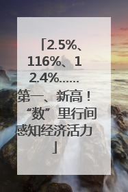 2.5%、116%、12.4%……第一、新高！“数”里行间感知经济活力
