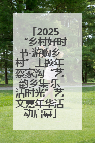 2025“乡村好时节·游购乡村”主题年蔡家沟“艺韵乡集·乐活时光”艺文嘉年华活动启幕