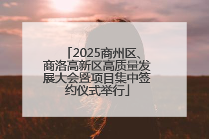 2025商州区、商洛高新区高质量发展大会暨项目集中签约仪式举行