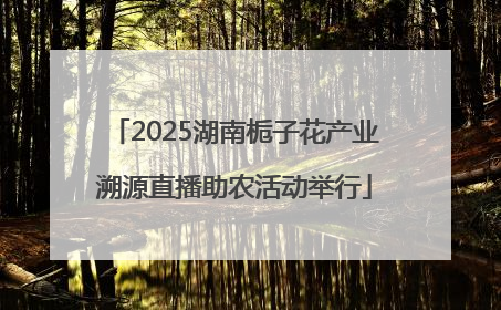 2025湖南栀子花产业溯源直播助农活动举行
