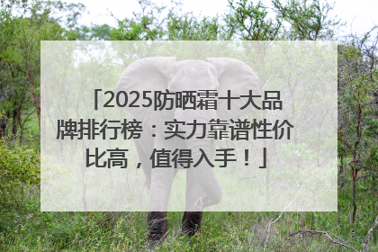 2025防晒霜十大品牌排行榜：实力靠谱性价比高，值得入手！