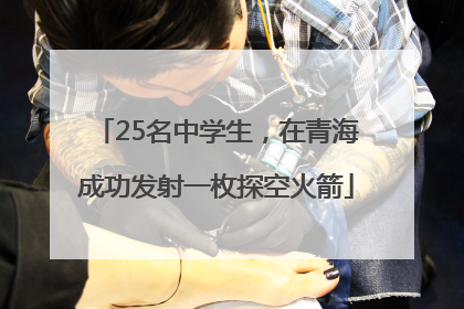 25名中学生，在青海成功发射一枚探空火箭