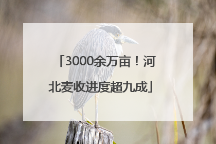 3000余万亩！河北麦收进度超九成