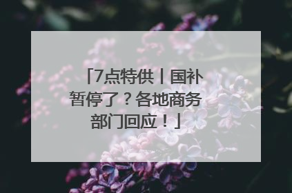 7点特供丨国补暂停了？各地商务部门回应！