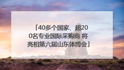 40多个国家、超200名专业国际采购商 将亮相第六届山东体博会