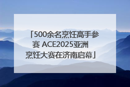 500余名烹饪高手参赛 ACE2025亚洲烹饪大赛在济南启幕