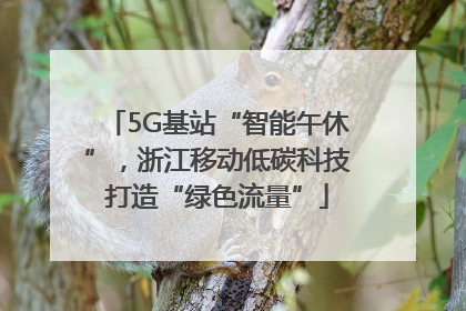 5G基站“智能午休”，浙江移动低碳科技打造“绿色流量”