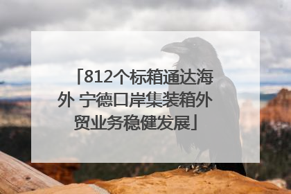 812个标箱通达海外 宁德口岸集装箱外贸业务稳健发展